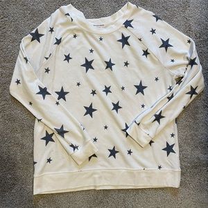 Navy Stars Long sleeve XXL